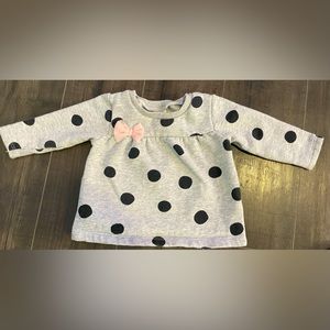 Carters - Polka Dot Sweater Shirt - SIZE: 6 Months